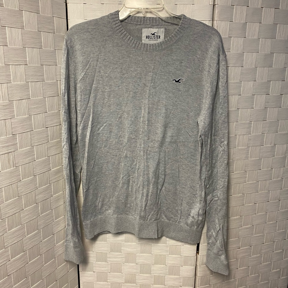 Mens Hollister Sweater Grey Size Small